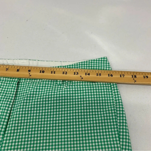 Talbots Perfect Skimmer Pants Woman  10P Gingham Green White Pockets Travel Work - Picture 8 of 10